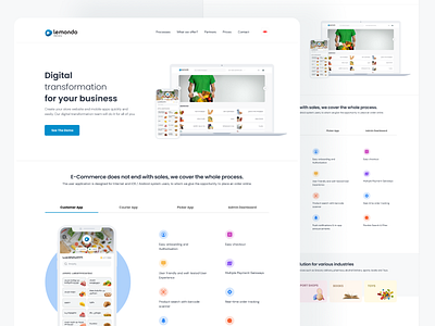 Lemondo Delivery landing page