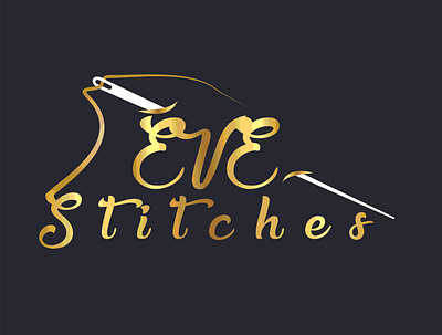 Eves Stiches logo branding coreldraw 2019 coreldraw 2019 design logo