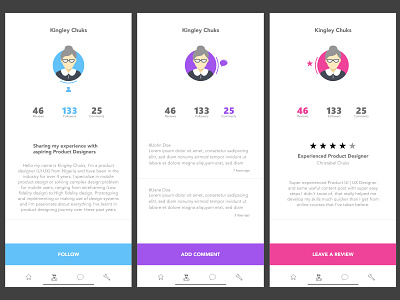 Review screen with animation app branding comments design followers graphic design iconography illustration logo mentor reviews typography ui ui ux designs user experience design user interface design ux vector