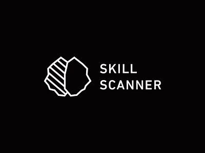 Skill Scanner logo black white branding hr identity logo management startup technology vector