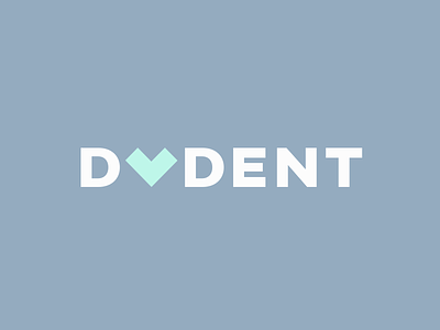 Dvdent logo branding clinic dentist design doctor graphic design heart identity logo stomatology teeth