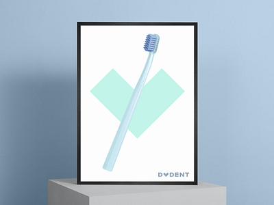 Poster for Dvdent branding clinic dentist dentistry heart hospital identity logo poster poster design stomatology teeth