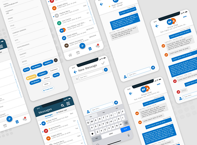 Mobile Messenger App app design flat interaction design messenger app product design ui ux