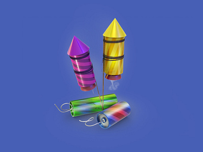 Fireworks 3Dicon 3d 3dicon boom fireworks icon illustration