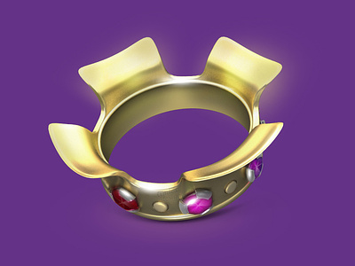 Crown 3Dicon 3d 3dicon crown diamonds goldcrown icon icondesign icondesigner illustration kingdom