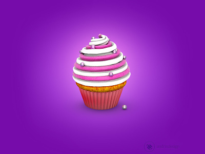 Cake 3Dicon 3d 3dicon cake conditeory icon icondesign icondesigner illustration sugar sweet tasty vanilla