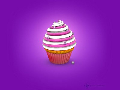 Cake 3Dicon 3d 3dicon cake conditeory icon icondesign icondesigner illustration sugar sweet tasty vanilla