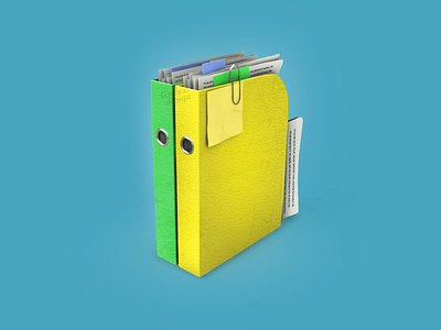 Office documents 3Dicon 3d 3dicon attachment design document documents folder folder icon folders icon icondesign icondesigner illustration office office icons paper