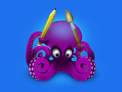 Octopus art icon articon brush brushicon icon icondesign icondesigner illustration octopus pencilicon