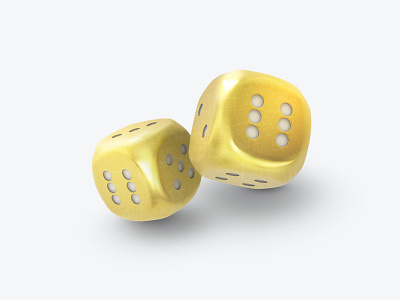 Dice 3Dicon 3d 3dicon casino casinoicon design dice gambling gold golddice icon icondesign icondesigner illustration