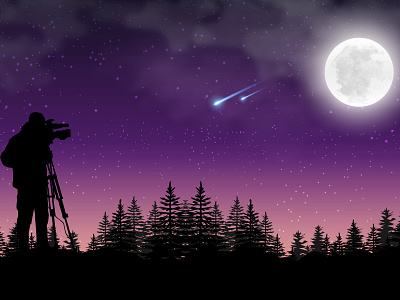 Dreamy Night design flat illustration vector