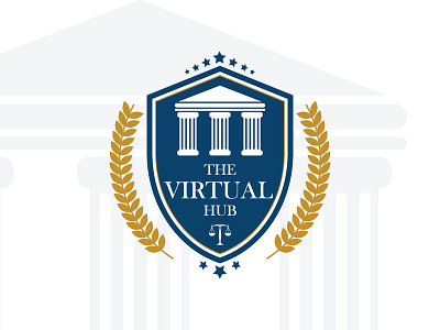 The Virtual Hub branding design flat identity lettering logo minimal type vector