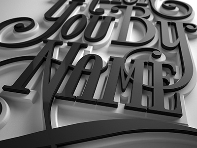 I Know You by Name 3d cinema 4d lettering vray