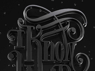 I Know You by Name 3d cinema 4d lettering typography vray