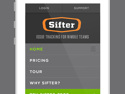 Sifter on small screens