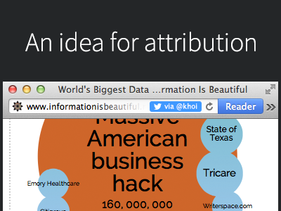 An idea for attribution