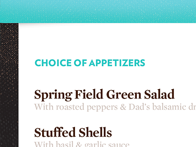 Choice of Appetizers