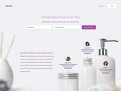 Poshly eCommerce website front end (http://poshly.com) design ui ux web website