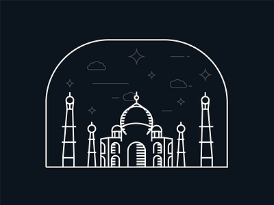 Taj Mahal Illustration adobeillustator illustration vector vectorart vectorillustration