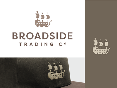 Broadside Trading Co. adobe illustrator brand identity branding branding and identity design illustration logo design logo design branding nautical sails ship typography vector