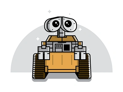 Walle Illustration adobeillustrator design illustration pixar vector vector illustration walle