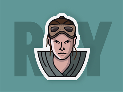Rey - Illustration design illustration illustrator starwars typography vector