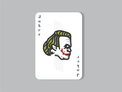 Joker Playing Card - Weekly Warm Up batman darkknight design dribbbleweeklywarmup illustration joker vector vector illustration