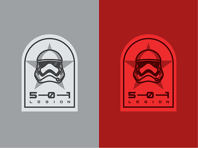501 Legion - Badge Design badge badge design clones firstorder galaxy illustration patch patch design starwars trooper typography vector vector illustration