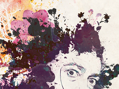 Dali Poster abstract digital art illustration layered poster