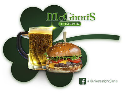McGinnis Irish Pub - Publicity advertising bar brand branding concept design designer drinks entrepreneur facebook food irish