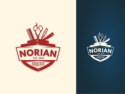 NORIAN - Logo Proposal barber barbershop brand branding concept design designer diseño entrepreneur logo vector