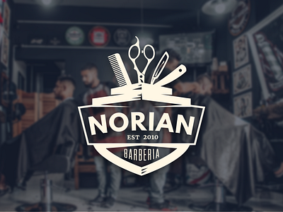 NORIAN - Logo Proposal barber barber shop barbershop brand branding concept design designer entrepreneur logo