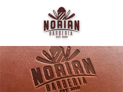 NORIAN - Barbershop logo barber barbershop brand branding concept design designer entrepreneur logo