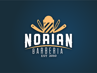 NORIAN - Barbershop logo barber barber shop barbershop brand branding concept design designer entrepreneur logo