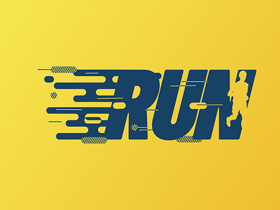 RUN - Running Event brand branding concept design designer logo run runner running