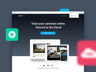 Homepage Refresh camera dark home homepage landing page security site web website