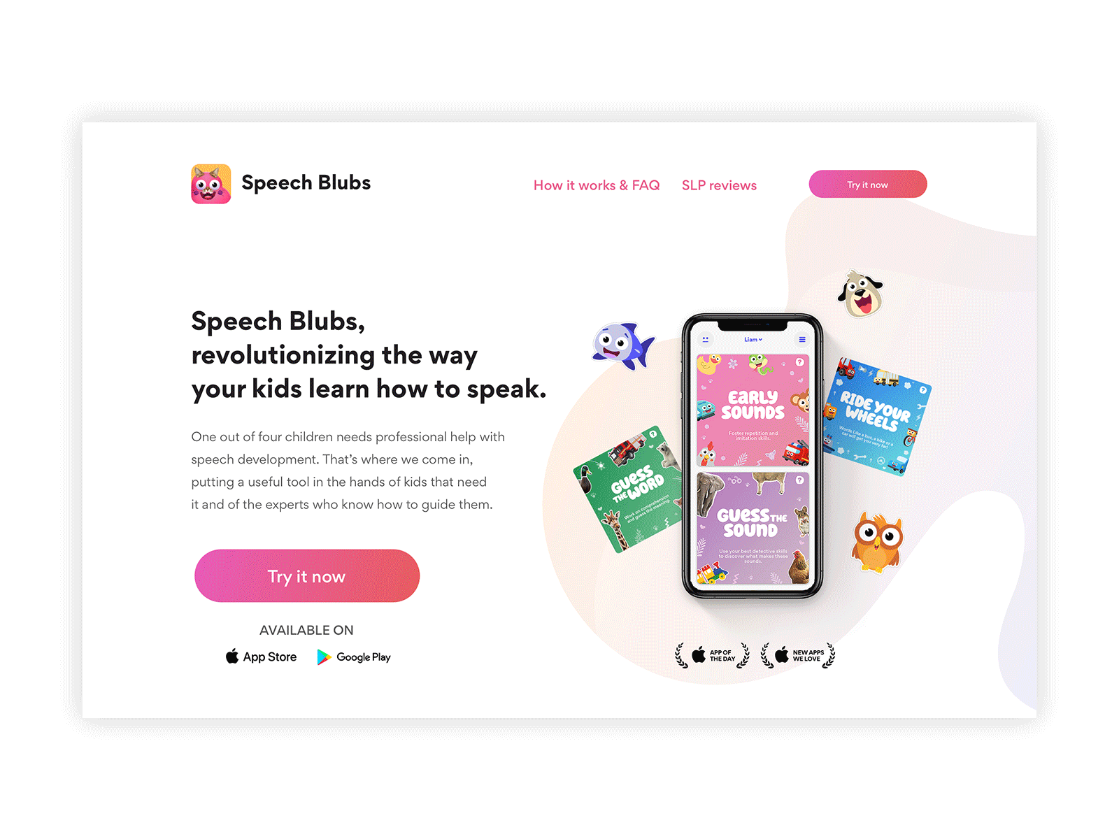Speech Blubs website
