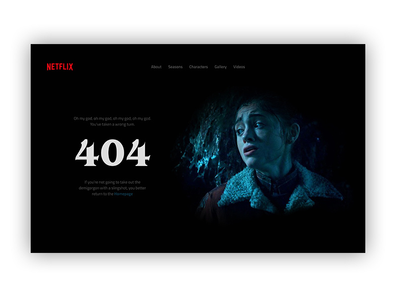 404 Page I Daily UI #008 stranger 404 error page 404 page website design desktop user experience user interface design website daily ui concept ux ui