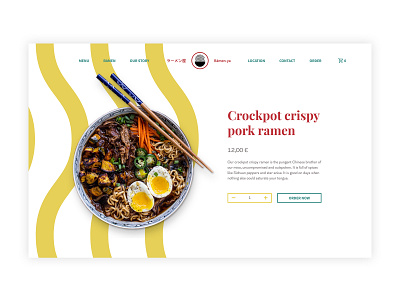 Product Page I Daily UI #0012 concept daily ui ramen ui user experience user interface ux website website design