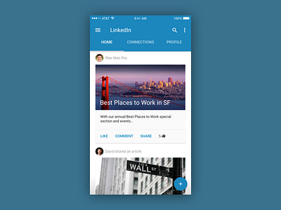 LinkedIn Material Design