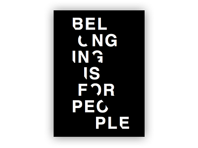 Belonging is for People text typography