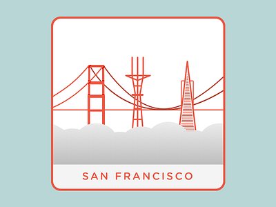 San Francisco design flat fog golden gate bridge karl san francisco sutro tower transamerica pyramid