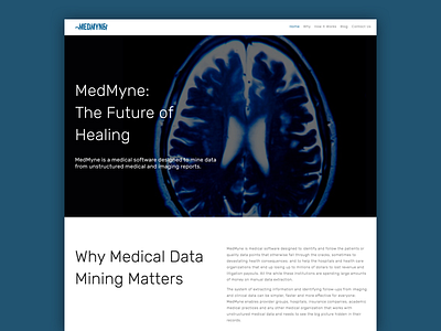MedMyne business design medical medicine parallax typography web design website