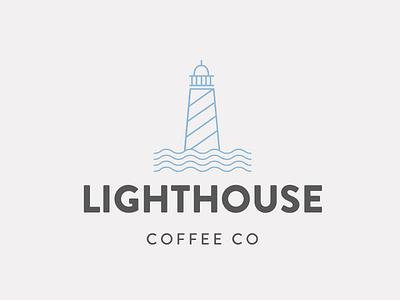 Brand Identity – Lighthouse Coffee Co blue brand brandon grotesque coffee flat lighthouse logo simple