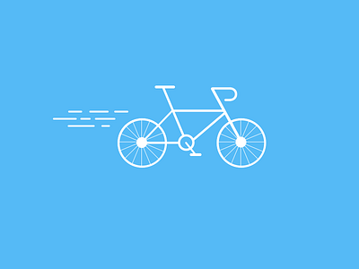 Bicycle bicycle bike blue flat illustration simple