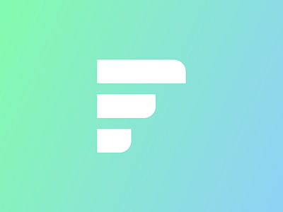 F Logo f gradient letter logo typography