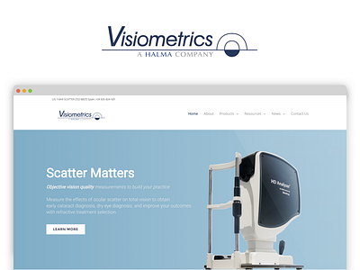 Visiometrics Website flat logo photography visiometrics website