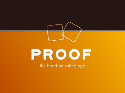 Proof Logo app bourbon gradient ice logo orange proof