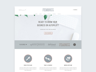 Femboss Custom Squarespace Website