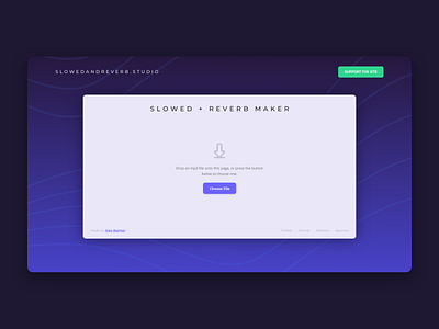 Slowed and Reverb Studio site - redesign music music website redesign sound ui ui design upload upload screen ux ux design web web app web design web music app website